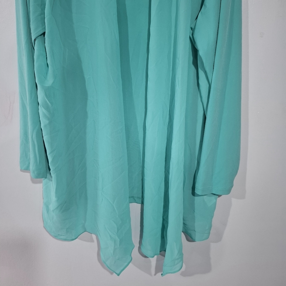 Susan Graver Artisan Women's Long Sleeve stretch knit Open Front Cardigan sz 1X - Picture 4 of 12